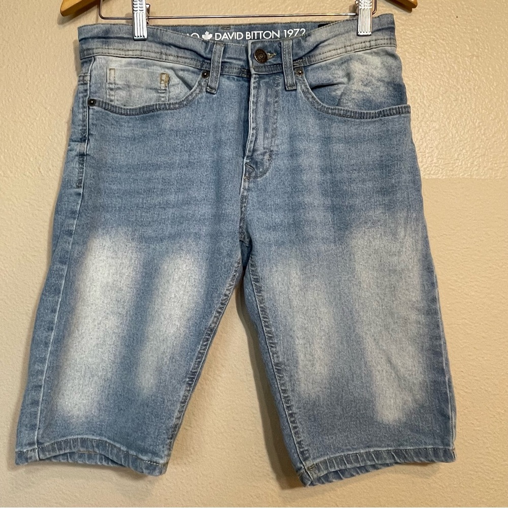 Buffalo David Bitton Evan-X Men's Jean Short Size 30 Light Was